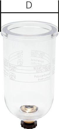 Príklady vyobrazení: Náhradní nádoba pro filtr a regulátor filtru - Mini & Standard, typ BDF 33