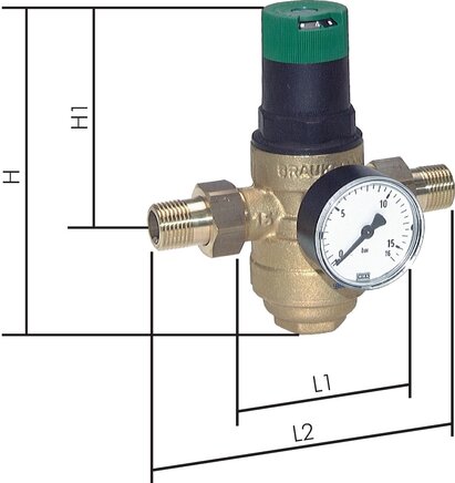 Príklady vyobrazení: Filtracní redukcní ventil pro pitnou vodu a dusík