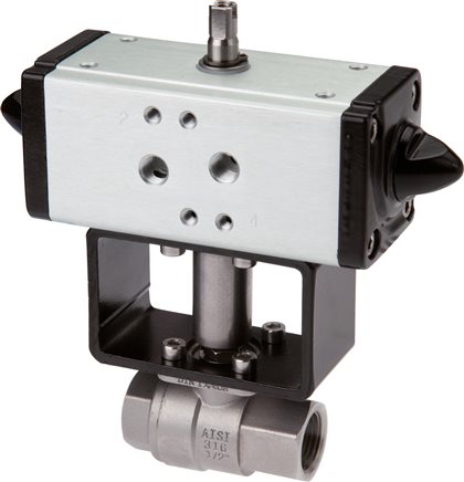 Exemplary representation: ES ball valve with pneumatic actuator