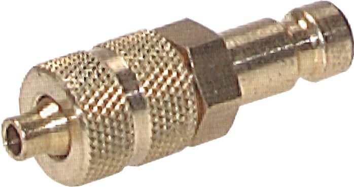 Exemplary representation: Coupling plug with union nut, brass