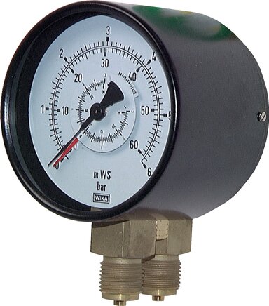 Príklady vyobrazení: Svislý tlakomer diferencního tlaku