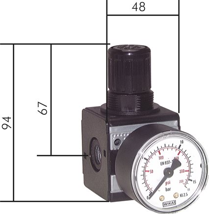Príklady vyobrazení: Regulátor tlaku a presný regulátor tlaku - Multifix série 1