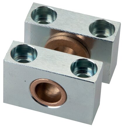 Exemplary representation: Bearing pedestal for centre & flange swivel mounting