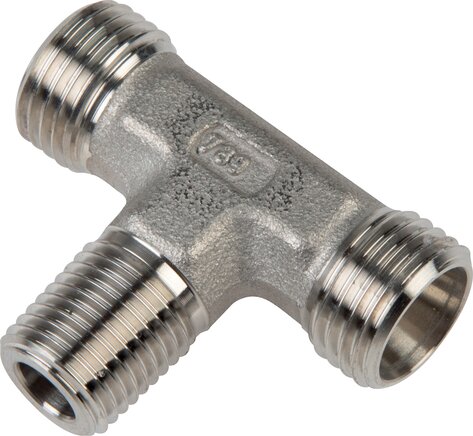 Exemplary representation: Screw-in T-fitting, R-thread/G-thread, without nut & cutting ring, 1.4571