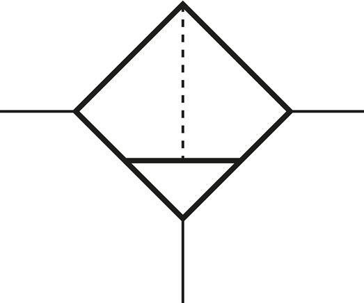 Schematický symbol: Predrazený filtr - Multifix, filtr