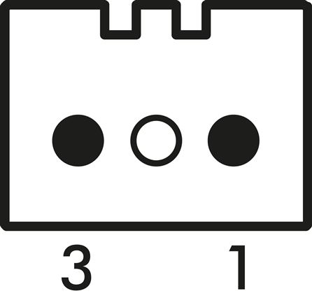 Schematický symbol: Pripojení s obdélníkovým konektorem